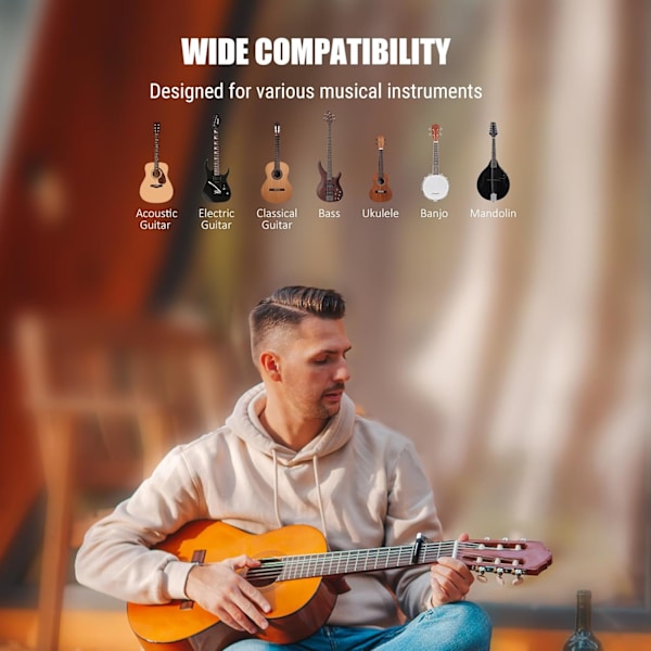 Gitarr capo, 4-i-1 capo med extraktor för bro stift, capo för akustisk elektrisk klassisk gitarr, 3 silikonhuvuden, silver silver