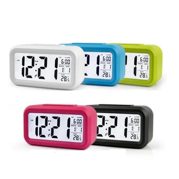 ®RisingFF LED-skjerm Vekkerklokke med Nattsyn