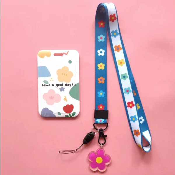Kreditkortshållare för kvinnor Plast Mode Söt Kvinnlig Omslag Studentkortfodral Buss ID Halsband Badge H String H String