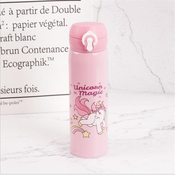 CDQ Vattenflaskor 500ml Kapacitet Dricksvatten Tecknad Enhörning