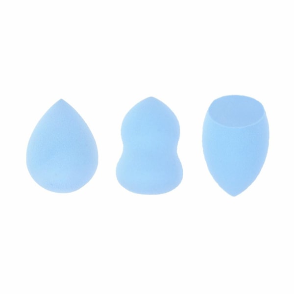 Skønhed Æggesæt Kalebass Vanddråbe diagonalt skåret 3 puff sæt æske blå blue