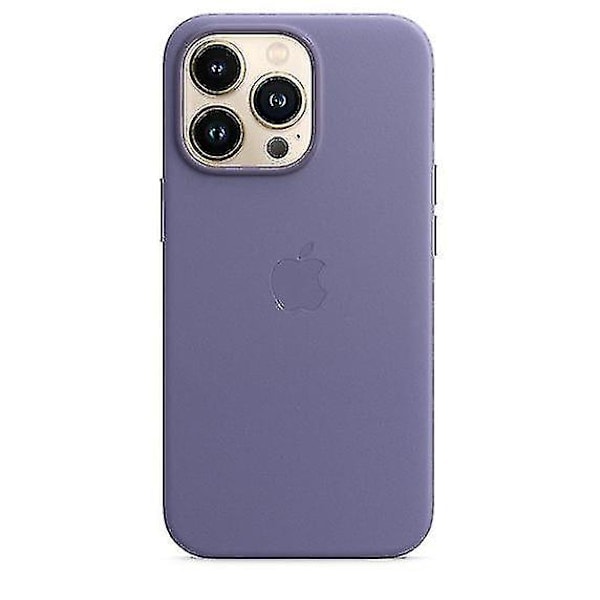 Læder Telefon Cover til Iphone 13 Pro Læder Cover med Magsafe - Wisteria Wisteria