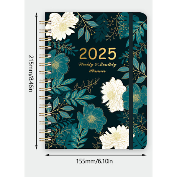 Academic Planner 2025 Veckovisplan och Månadsplan, Månadsplan och Veckovisplan, Academic Planner B