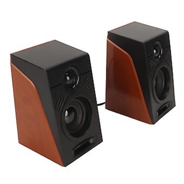PC Højttalere HiFi Dyb Bas Justerbar Lydstyrke Plug and Play Skrivebordshøjttalere til TV'er Computere Bærbare Telefoner
