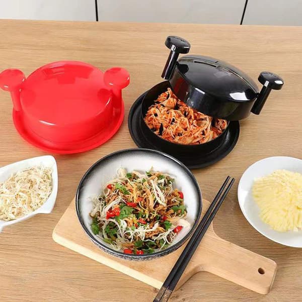 Kyllingkutter 18 cm Kyllingkutter Manuell Kjøttkutter Kjøttkutter med Ergonomisk Håndtak og Sklisikker Base for Grønnsaker, Svin, Kylling black