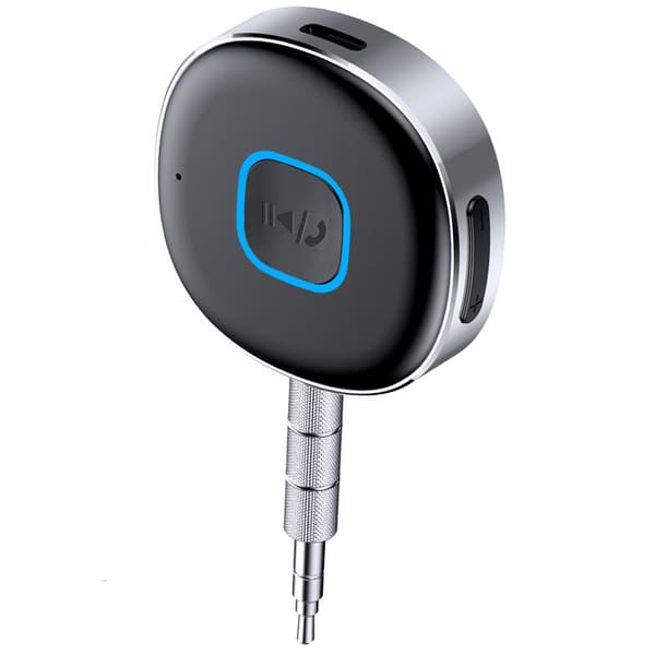 Bil Bluetooth 3,5 mm-adapter, Mini Bluetooth 5.3 Kjøretøyforsterkere for Stereo/Høyttaler/Kablede Hodetelefoner