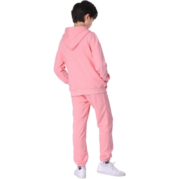 Pink træningsdragt til drenge med bukser og top hættetrøje (10-11 år) pink 10-11