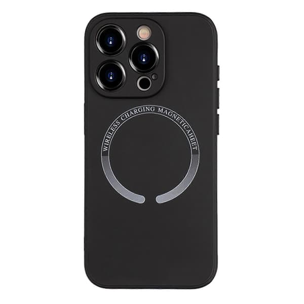 Magnetiskt telefonfodral för iPhone 14 Pro PU-läderbelagd TPU baksida