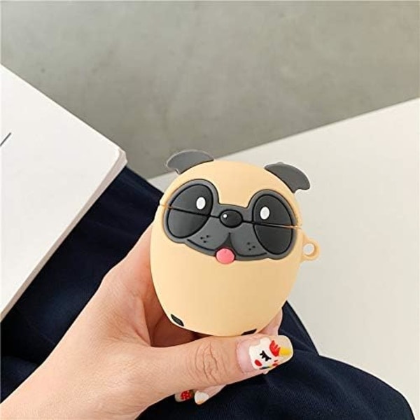 Tegneseriebeskyttelsesetui for 2./1. generasjons Airpods Pug