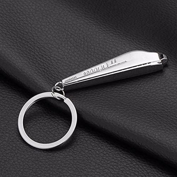 Nøglering Metal højhastighedstog Model Nøglering Nøglering Taske Vedhæng Nøglekæde Gave til jul og fødselsdag.