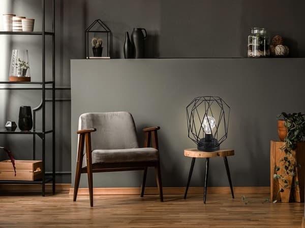 Liten LED skrivebordslampe med batteri Industriell Dot Matrix Lampe