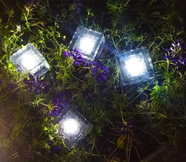 4-pack LED Solbelysning i Glas för Markbelysning
