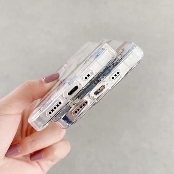 Genomskinligt elektropläterat blomfodral för iPhone 14 Pro Max