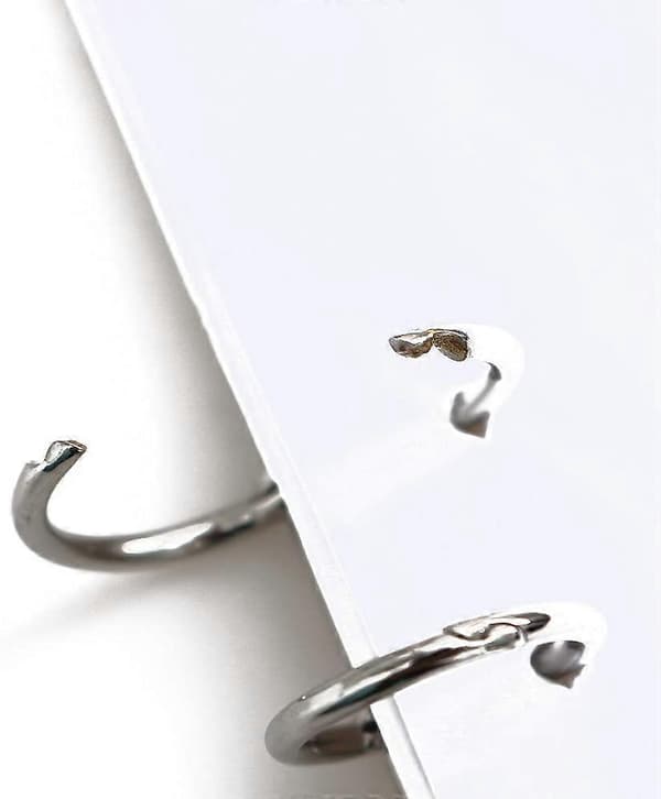 12 st Silver Bokringar, 3 Håls Metall Lösbladsringar, Ring Snap Split Gångjärn