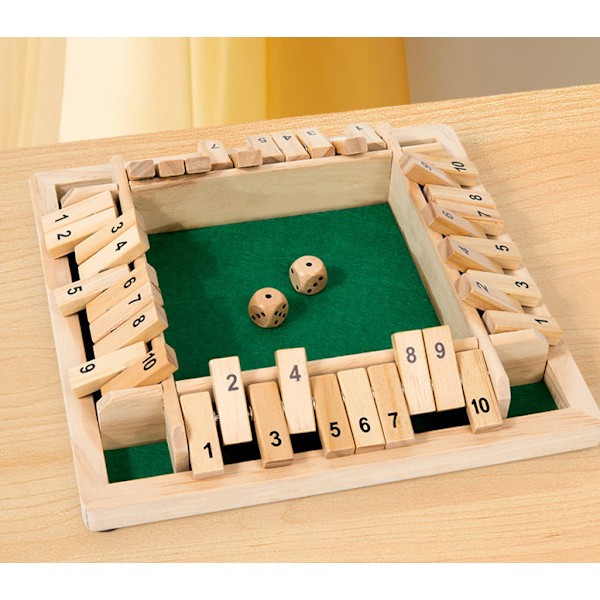 Deluxe 4-spelare Off Box Träspelet Klassiskt Tärningsspel - Röd red