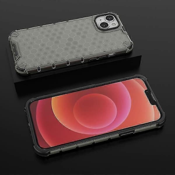 For Iphone 15 Honeycomb Telefondeksel (svart)