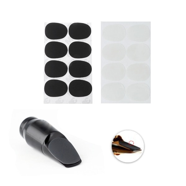 stk./ Sæt Treble/Alt/Tenor Saxofon Klarinet Mundstykke Patches Pads 0,3 mm Sort 0,3 mm
