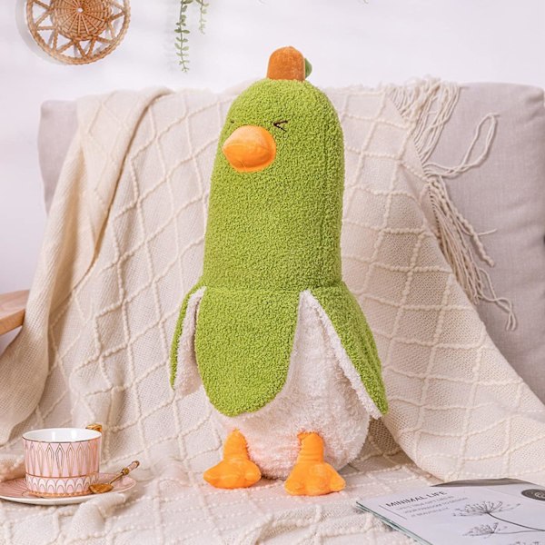 Bananand-Plushleksak Söta Plushie Kramande Plush Kudde And-Stoppad Djur för Flickor och Pojkar Grön 19.7\"