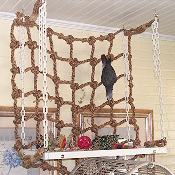 Papegøje Tyk Hamptov Klatrenet Papegøje Fugle Legetøj Hamptov Net Legetøj er velegnet til en række små dyr Thin version 40*40cm