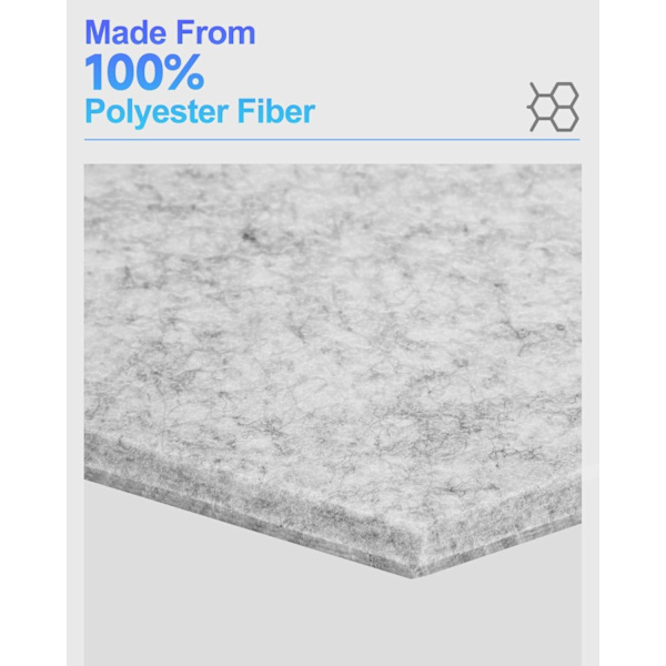 Akustikpaneler 12-pack hexagonala självhäftande akustikpaneler Ljuddämpande skumpaneler Akustikpaneler 30 x 25 cm