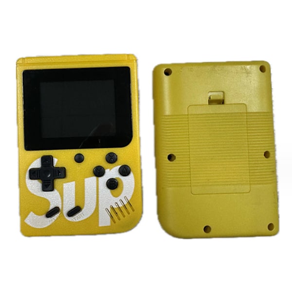 Retro Handheld Spelkonsol med 400+ Klassiska Spel - 2.4\" HD-Skärm Bärbar Spelkonsol Stöder TV-Skärmutgång (Gul) yellow