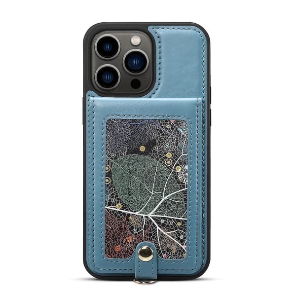 Telefonfodral med Korthållare för iPhone 13 Pro Max Blå