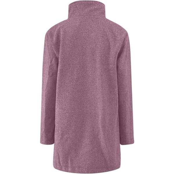 Vaalean violetti naisten Yksivärinen casual neuletakki untuvatakki /XL lilac XL