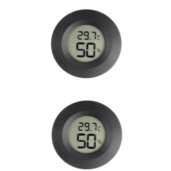 Mini hygrometer termometer, LCD digital hygrometer, lille indendørs hygrometer termometer, hjemme termometer hygrometer, krybdyr 2pc
