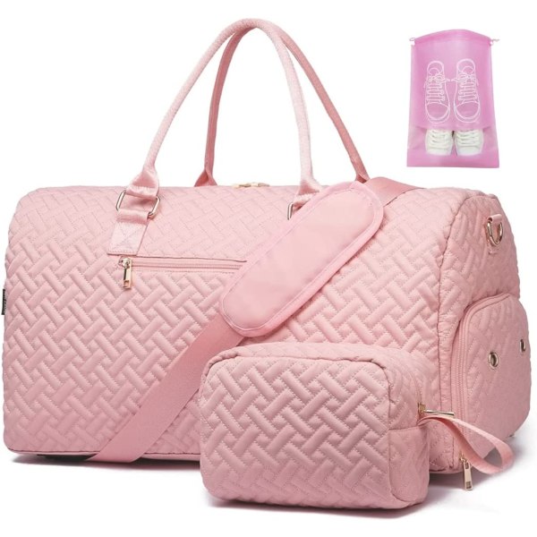 Reisebag, weekendbag med skorom, damebag med sminkepose, sportsveske med våtpose