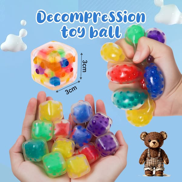 20-pakning Squishy Stresskuber Fidget Leker, Squishy Ball, Squishy Fidget Leker for Angstdemping, for Voksne, Partyfavoritter, Bursdag
