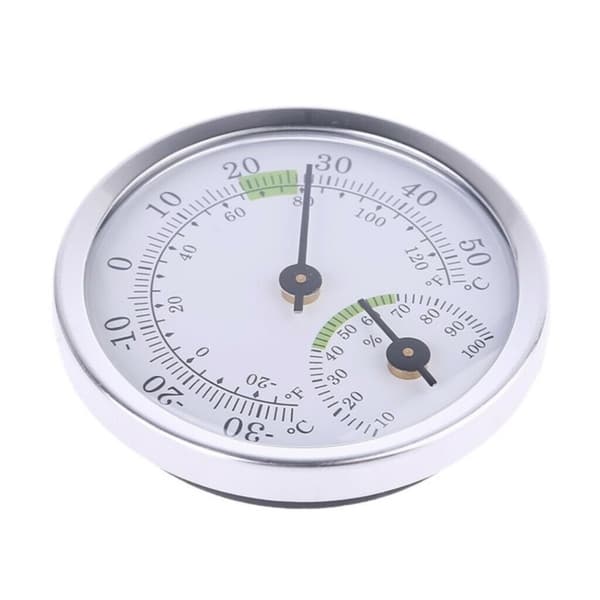 Mini Rundt Veggmontert Analog Termometer Hygrometer