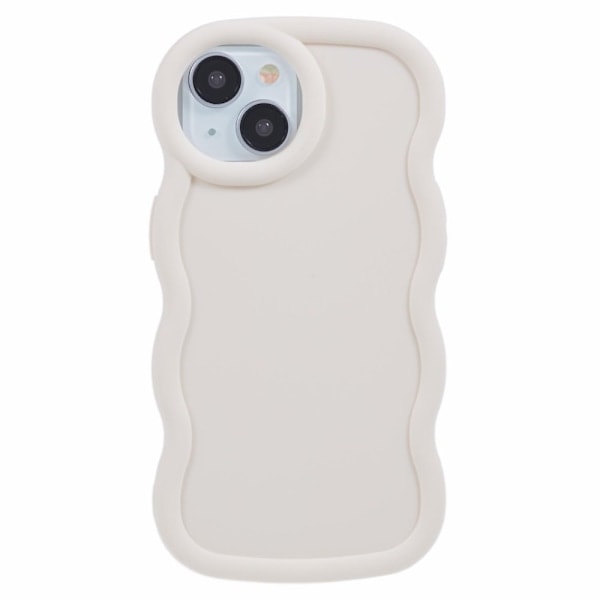 iPhone 15 Mobilskal Vågig Off White