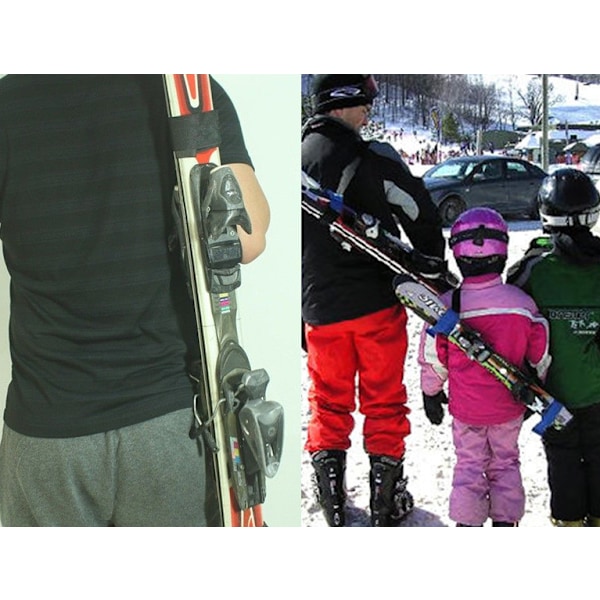 Snowboardholder - Udendørs Sports Ski Bindinger Håndholdte Snowboard Fastgørelsesstropper Velcro Dobbeltbrætstropper red