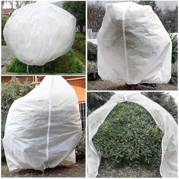Sæt med 2 vinterbeskyttelse til planter, beskyttelse mod frost, vinterbeskyttelse til planter, stor pose med potteplanter, 60 x 80 cm XXF