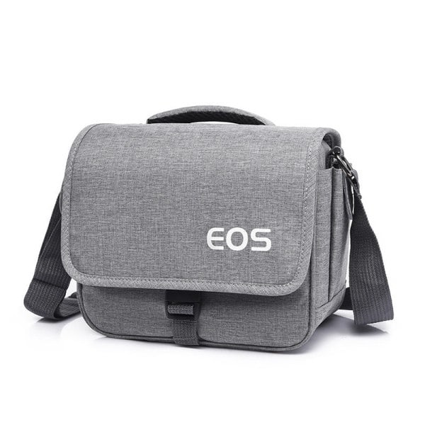 DSLR-kameraväska Crossbody Multifunktionell Kit Utomhus Handbagage Mörkgrå liten storlek Black