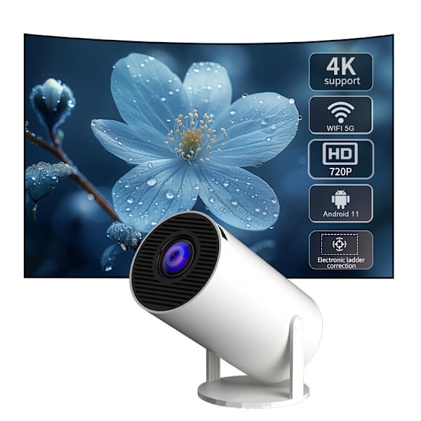 5G 4K Projektori Älykäs HD LED WiFi Bluetooth HDMI USB Android Kotiteatteri - PA