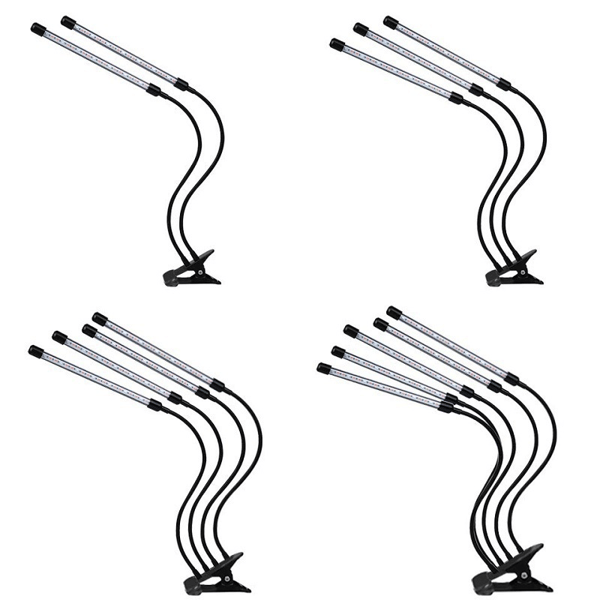 3-färgs växtlampa/växtbelysning med flexibelt LED-lysrör, 1-pack, 3 rör, lämplig för växttillväxt. 3 Tubes