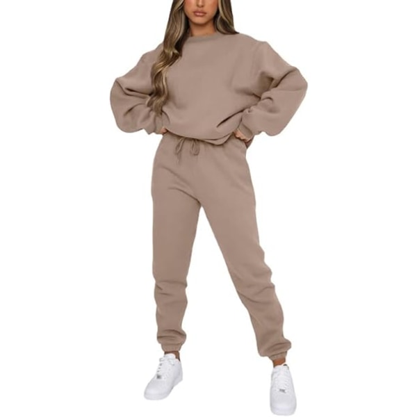 Kaki genser for kvinner og joggebukser /XXL khaki XXL