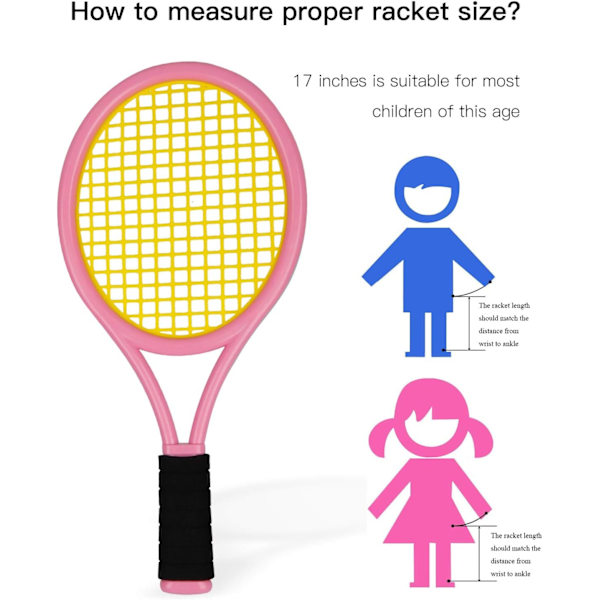 Tennisracket for barn med väska, badmintonbollar för barn (över 3 år), utomhus-/inomhussportspel för småbarn