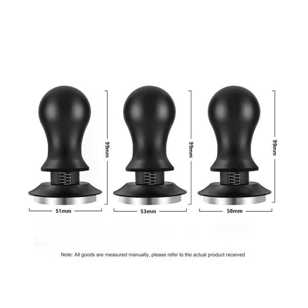 Kaffe tamper med vægt Kaffe tamper 58 mm Rustfrit stål kaffe tamper med silikonebase Espressotamper Espressomaskine kaffe tilbehør 58in