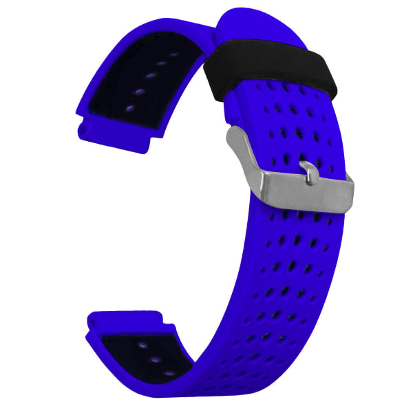 Bred 22 mm tofarvet silikonestrop med Garmin Forerunner 235 16 farver tilgængelige blue-black