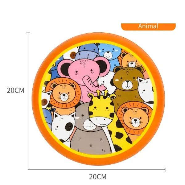 Lasten pehmeä frisbee muovilelu aloittelijoille turvallinen käsinheitto ulkoiluurheilu vanhempi-lapsi vuorovaikutus Animal Park