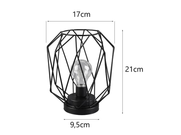 Liten LED skrivebordslampe med batteri Industriell Dot Matrix Lampe