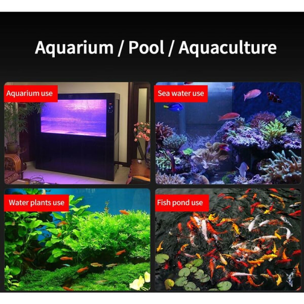 7W220V rund akvarielampe akvariesteriliseringslampe vedlikehold akvarievannbehandling，Landskapslys for akvarier