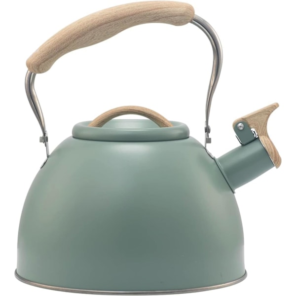 3L Vattenkokare i Rostfritt Stål med Visselpipa, Spishäll Induktionskokare, Tekanna Vattenkokare Kaffe Vattenkokare för Kök Gasspis, Induktionshäll