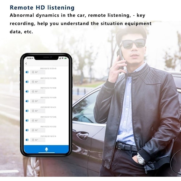 GPS Tracker Stark Magnetisk Bil Fordonsspårning Anti-förlust, Multifunktionell GPS Mini Locator, Automatisk Inspelning/Röstaktiverad Återuppringning med App