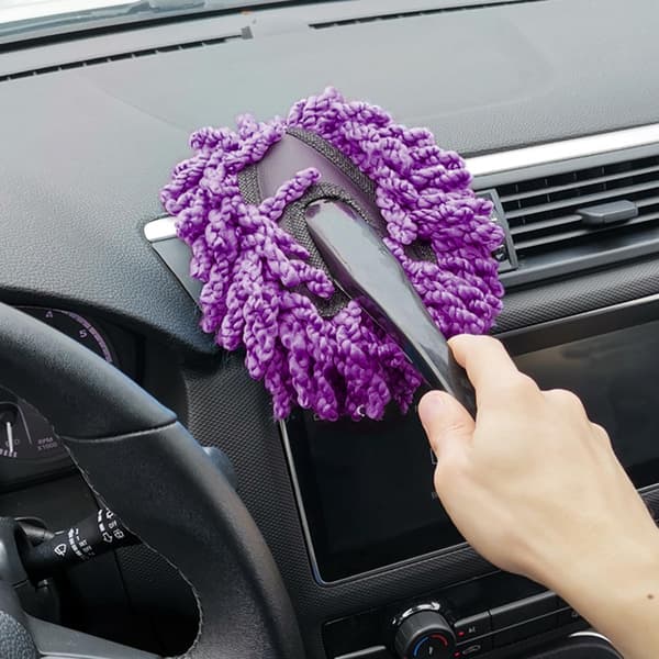 2-pakks Mini Mikrofiber Bil Dash Duster Børste, Multifunksjonell Bilrengjøringsbørste, Bil Interiør Eksteriør for Bil.