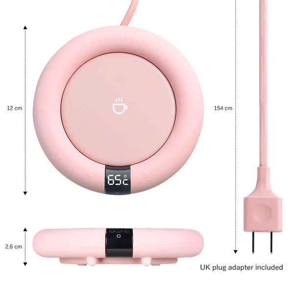 Touch Switch Kaffekrusvarmer med Rustfri Stål Bakke