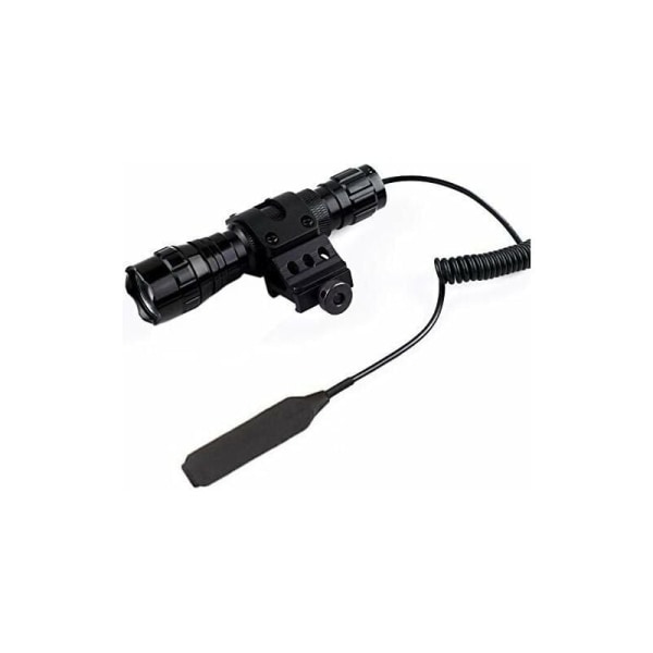 Ficklampa med starkt ljus Ficklampa med trådkontroll (501B vitt ljus + trådkontroll + pistolklämma)，för utomhuscamping, p