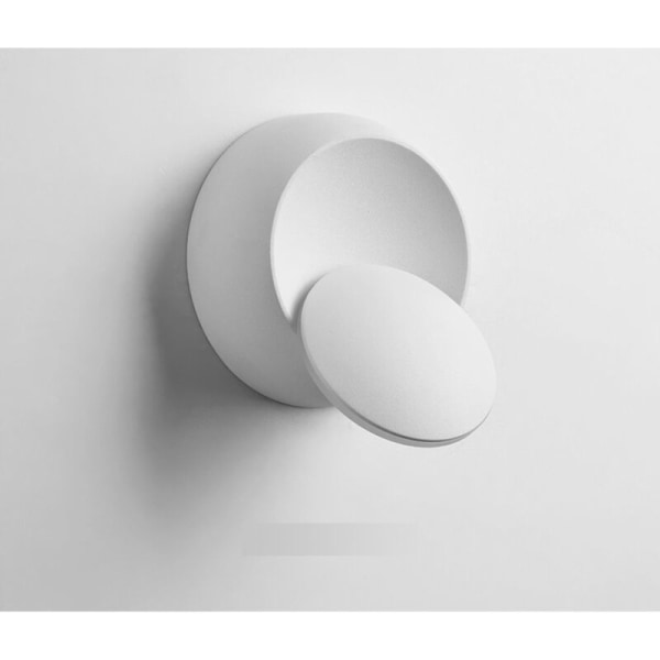 LED kreativ halvmåne vägglampa (vitt 5W varmt ljus) vit